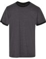 Ringer T-shirt Build Your Brand Basic BB022 charcoal-black